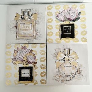 Watercolor Beautiful Glam Perfumes Wall Art | FIRM PRICE